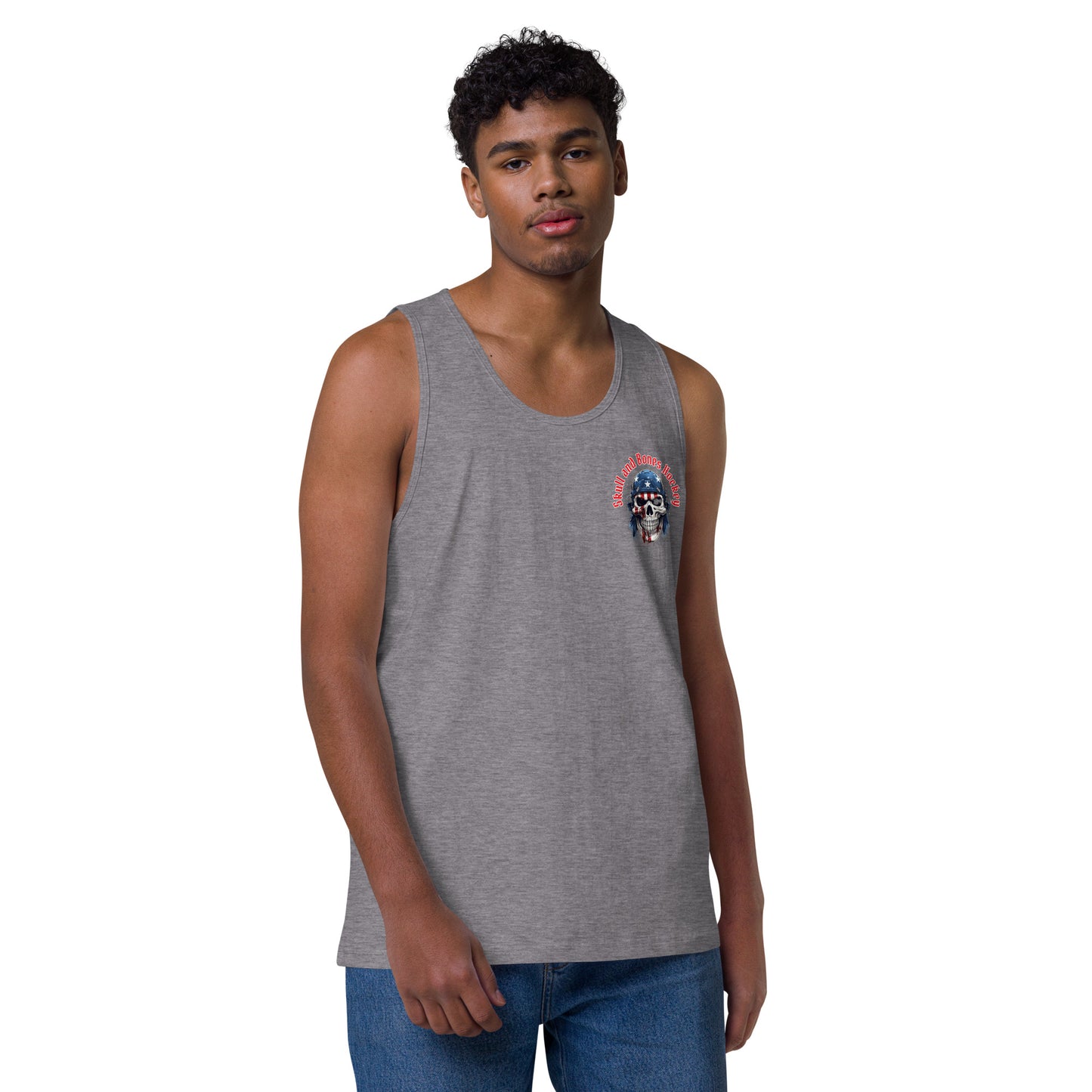 Merica Maverick Men's Tank Top: Sizzle & Style on Ice