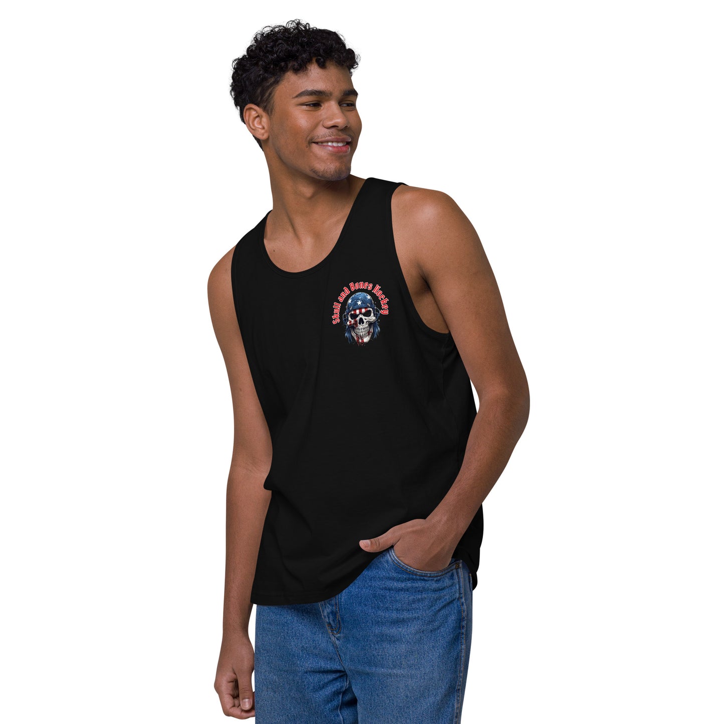 Merica Maverick Men's Tank Top: Sizzle & Style on Ice