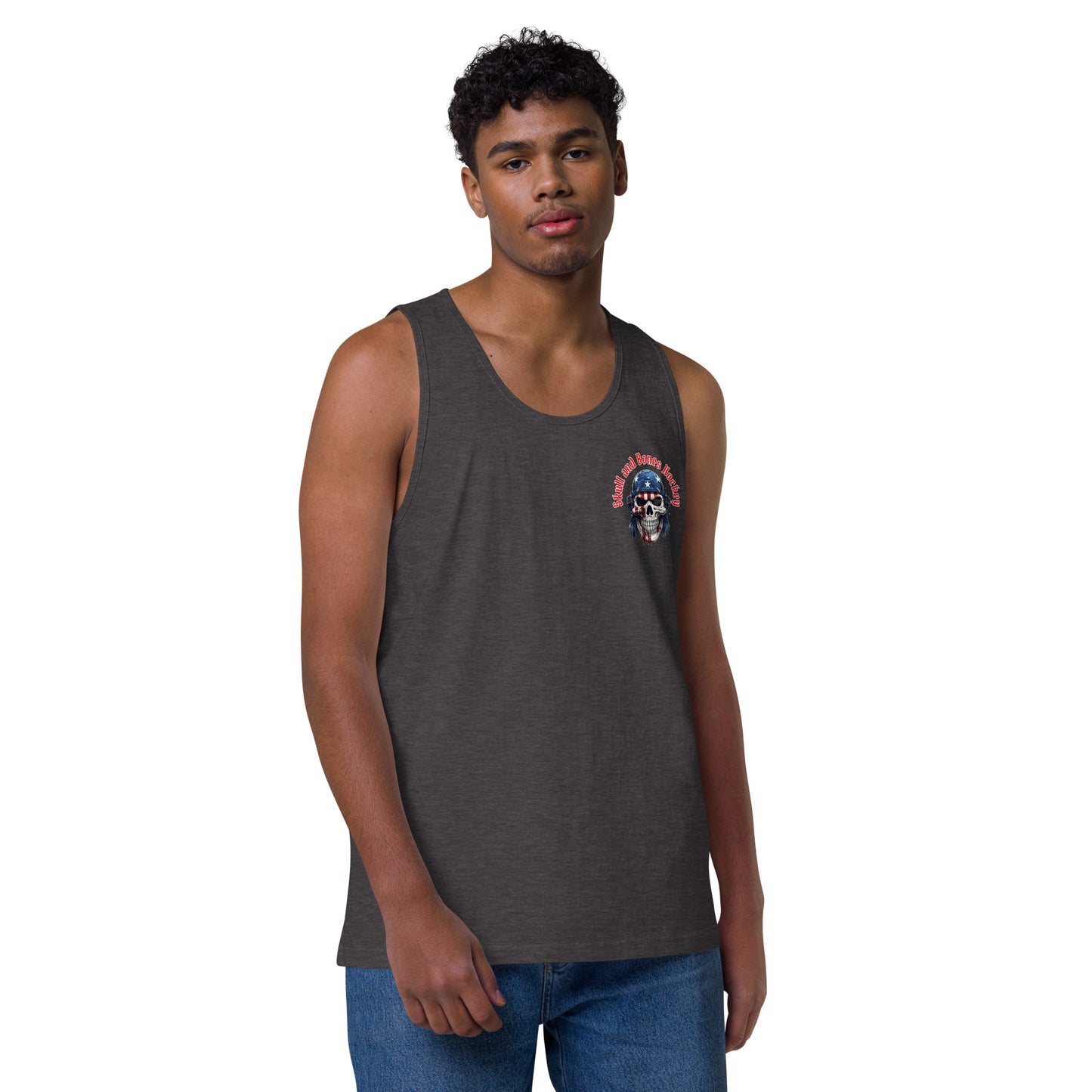 Merica Maverick Men's Tank Top: Sizzle & Style on Ice