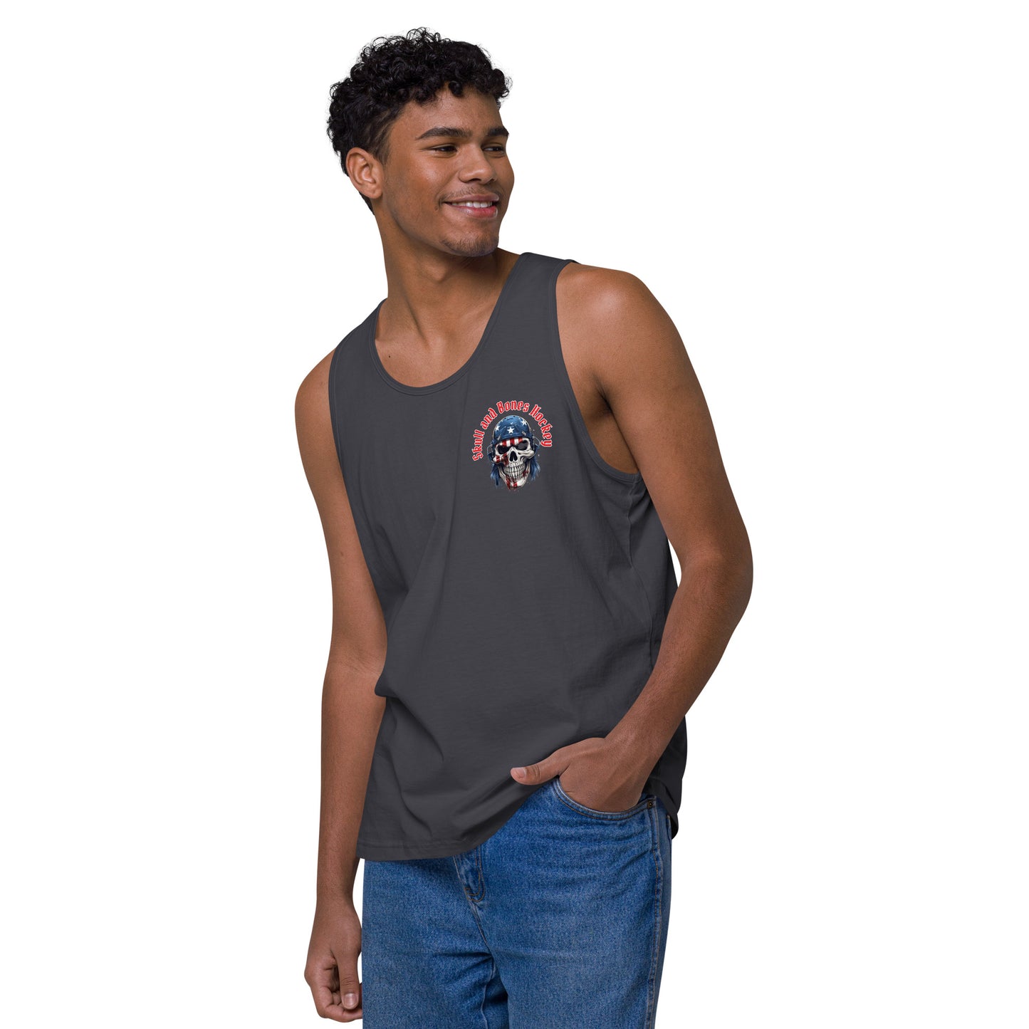 Merica Maverick Men's Tank Top: Sizzle & Style on Ice