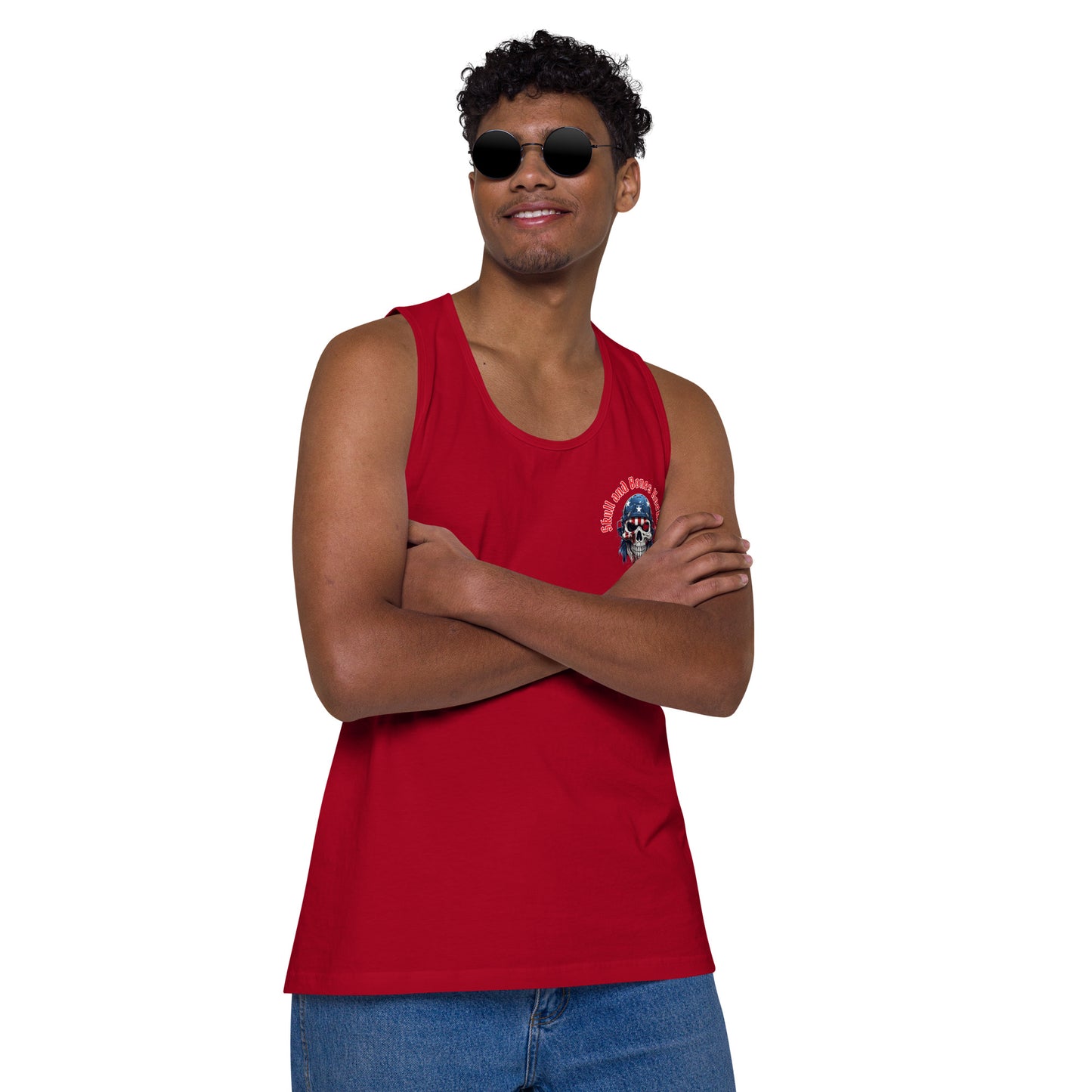 Merica Maverick Men's Tank Top: Sizzle & Style on Ice