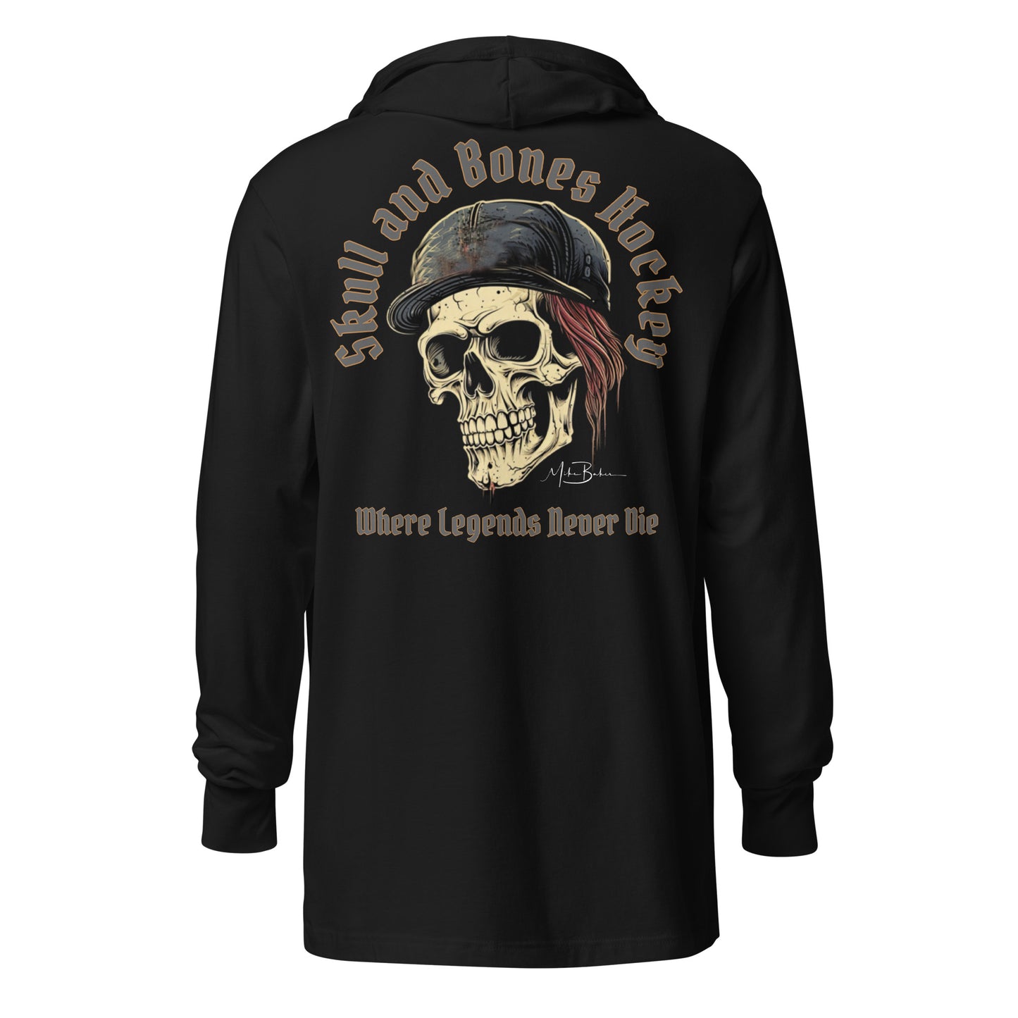 Rebellious Rink Raider Long Sleeve Hooded Tee