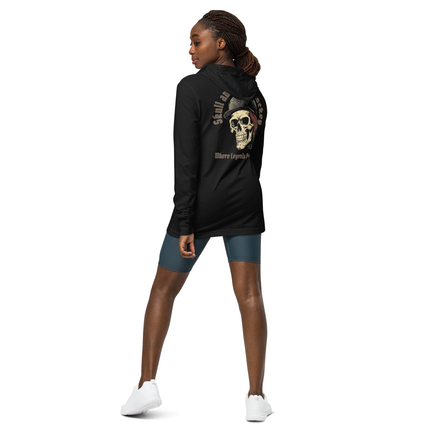 Rebellious Rink Raider Long Sleeve Hooded Tee