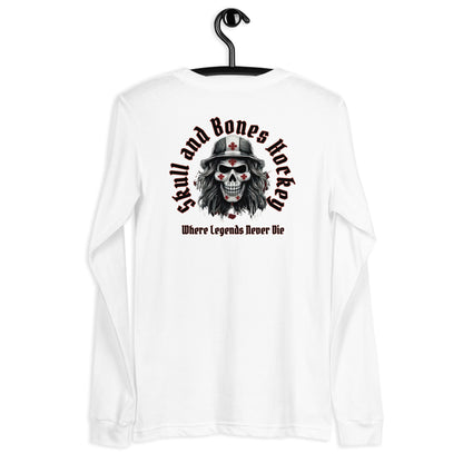 Retro Helm & Red Leaf Tee: The Vintage Vibe Unisex Long Sleeve